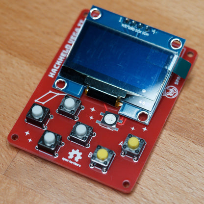 HackHeld Vega II PCB red with components