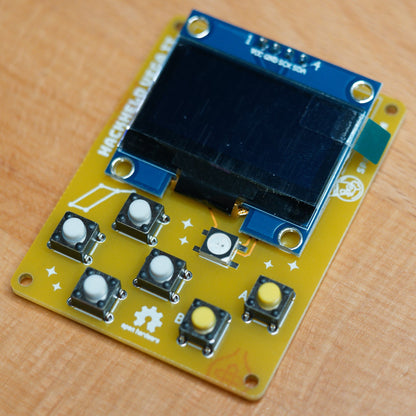 HackHeld Vega II PCB yellow with parts