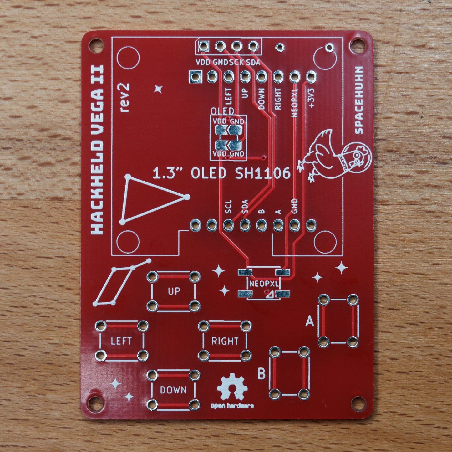 HackHeld Vega II PCB red